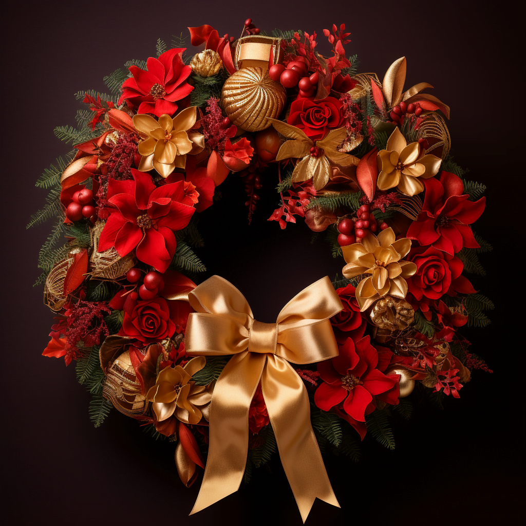 Christmas Holly Wreath - Bromborough Flowers - Flower Shop Wirral