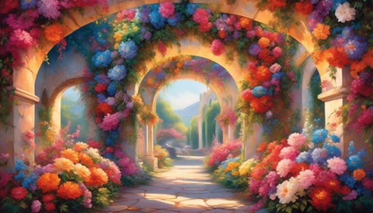 abundant blooming floral arches