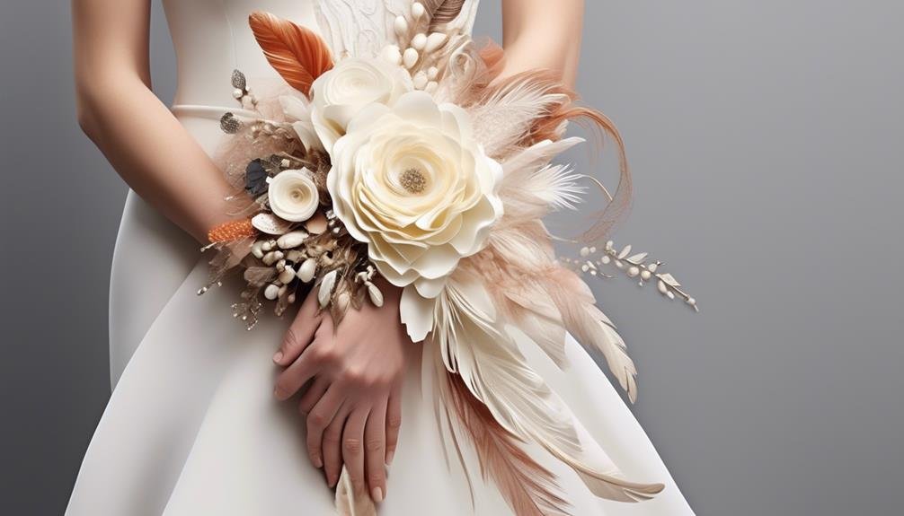 Discover the Hottest Corsage Trends for Modern Weddings 2 artistic floral accessories with texture