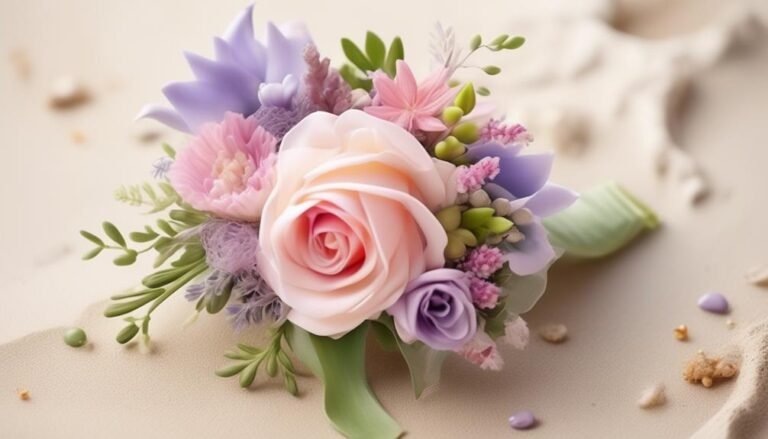 beach wedding corsage colors