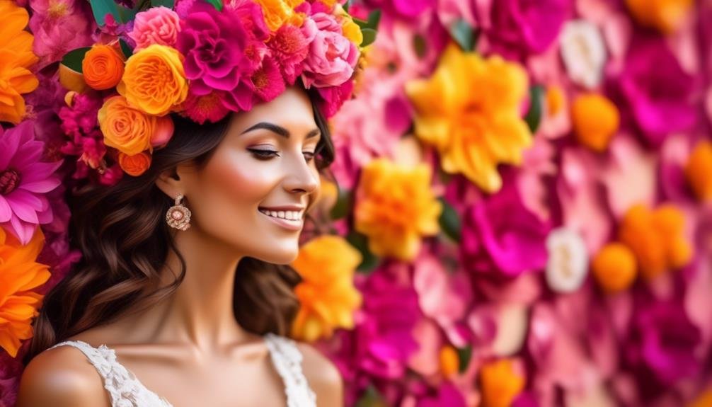 Top Flower Crown Trends for Destination Weddings 2 bright and blooming floral headpieces