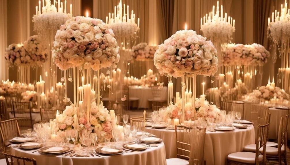3 Elegant Candle Centerpiece Tips for Tall Weddings 2 floral arrangements for added height