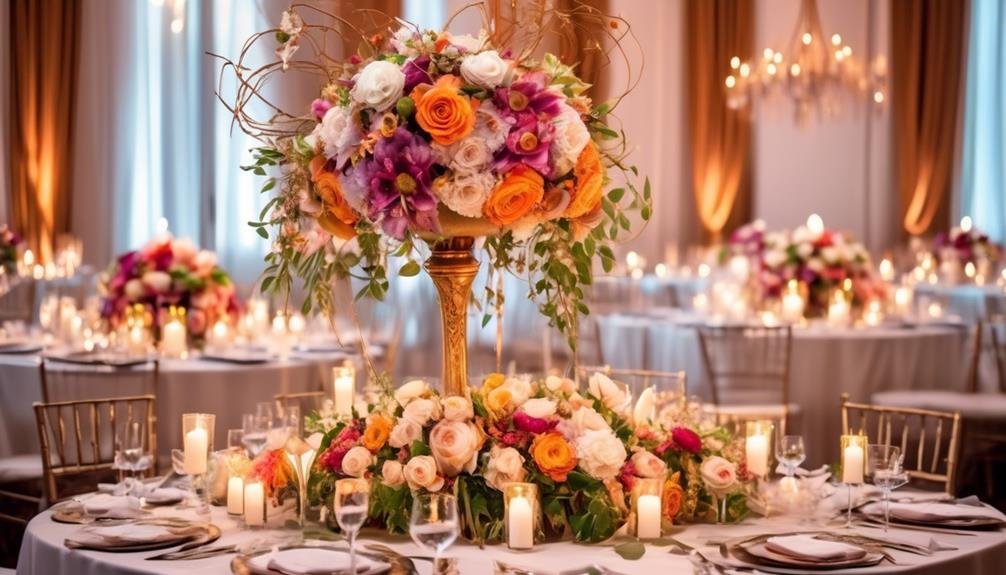 Create Beautiful Tall Wedding Centerpieces With Candles 2 floral arrangements for decoration