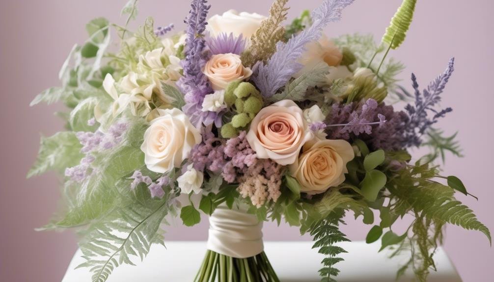 rustic bridal bouquets outdoors