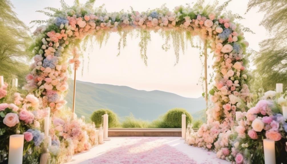 spring wedding floral arches