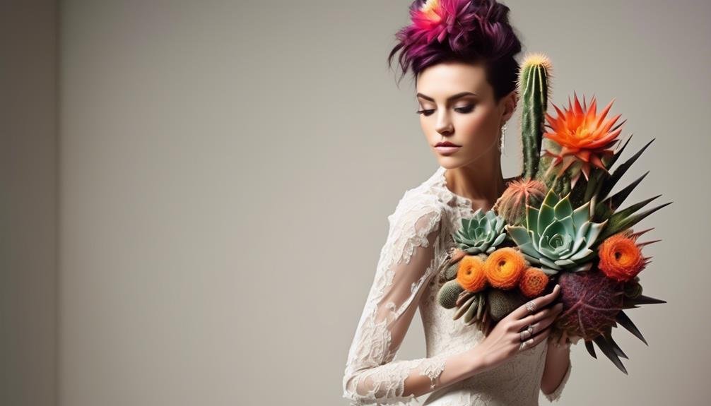 Unconventional Cascading Bouquets: Unbelievable Choices for Modern Brides 2 unique and diverse plant pairings