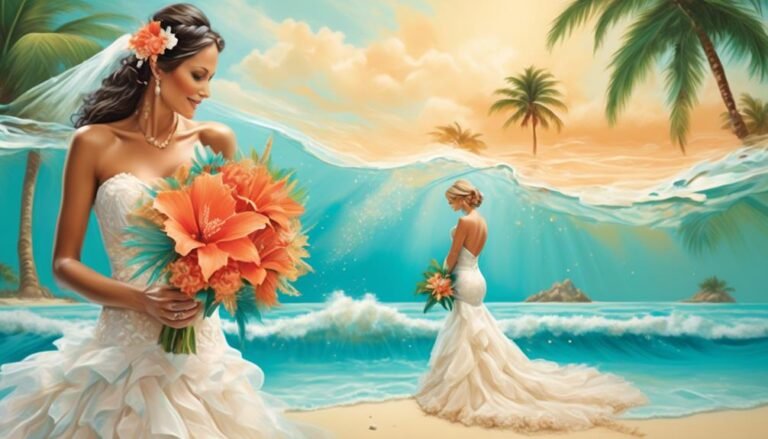 vibrant corsage colors for beach weddings
