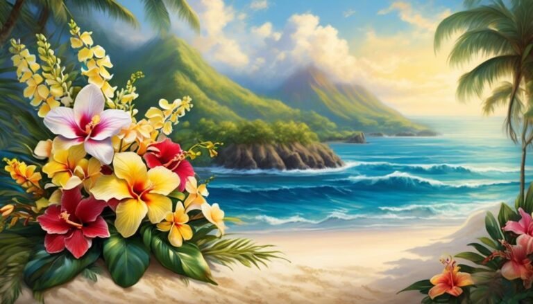 vibrant floral accessories for beach weddings