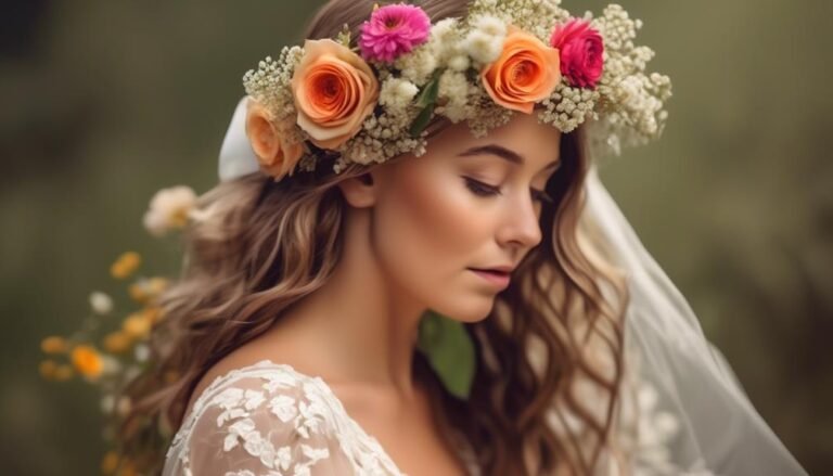 wedding flower crown selection
